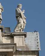 St Leonard looks toward St Peter's Basilica