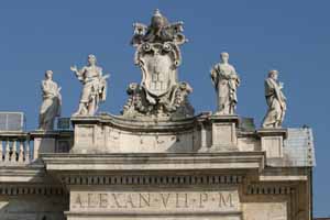 Sts. Tecla, Vitalis, Petronilla & Leonard on the north colonnade in St Peter's Square