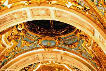 Guilded Stucco on the Ceiling of the Clementine Chapel