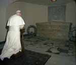 Pope John Paul II, June 3,  1993, at the tomb of John XXIII, which was later to become his own crypt