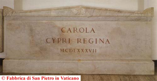 Queen Charlotte of Cyprus sarcophagus