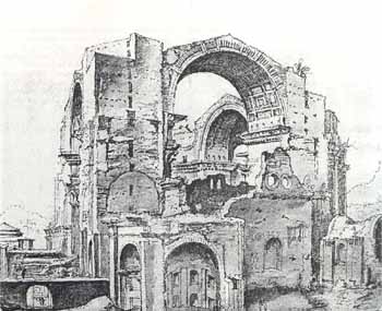Maerten van Heemskerck sketch of St Peter's construction