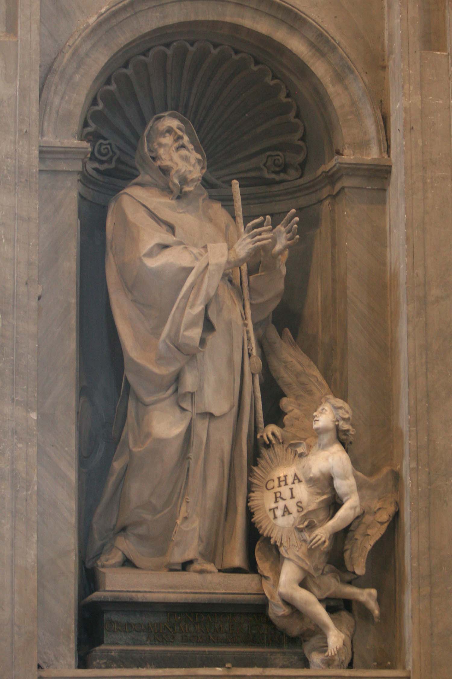 Statue av Frans i Peterskirken
