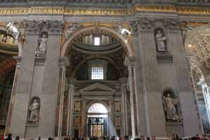 Left Side of Central Nave Piers 2 & 3 - St Ignatius at Lower Right