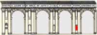 Location of Founder Saints on the Right Nave