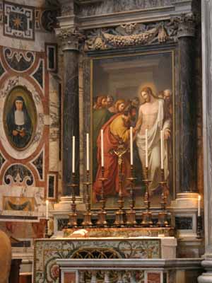 St Thomas the Apostle altar in the Left (South) Transept - St Joseph Chapel