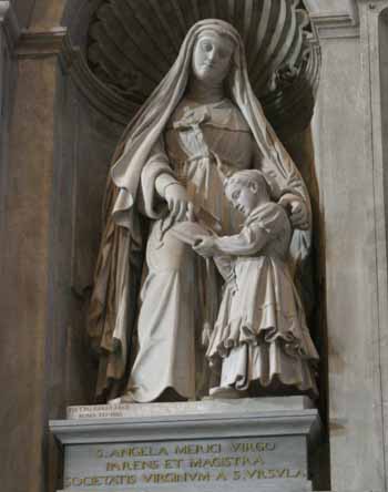 The Founder Statue of St Angela Merici in St Peter's Basilica