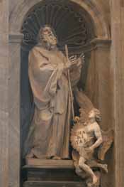 St Francis of Paola statue by Giovanni Battista Maini, 1732