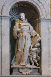 St Francis of Assisi statue by Carlo Monaldi, 1727