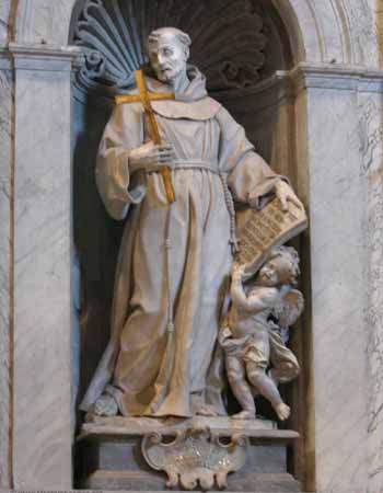 Founder Statue of St Francis of Assisi in St Peter's