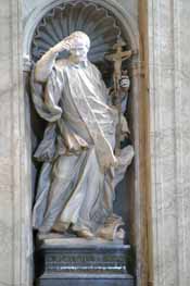 St Vincent de Paul statue by Pietro Bracci, 1754